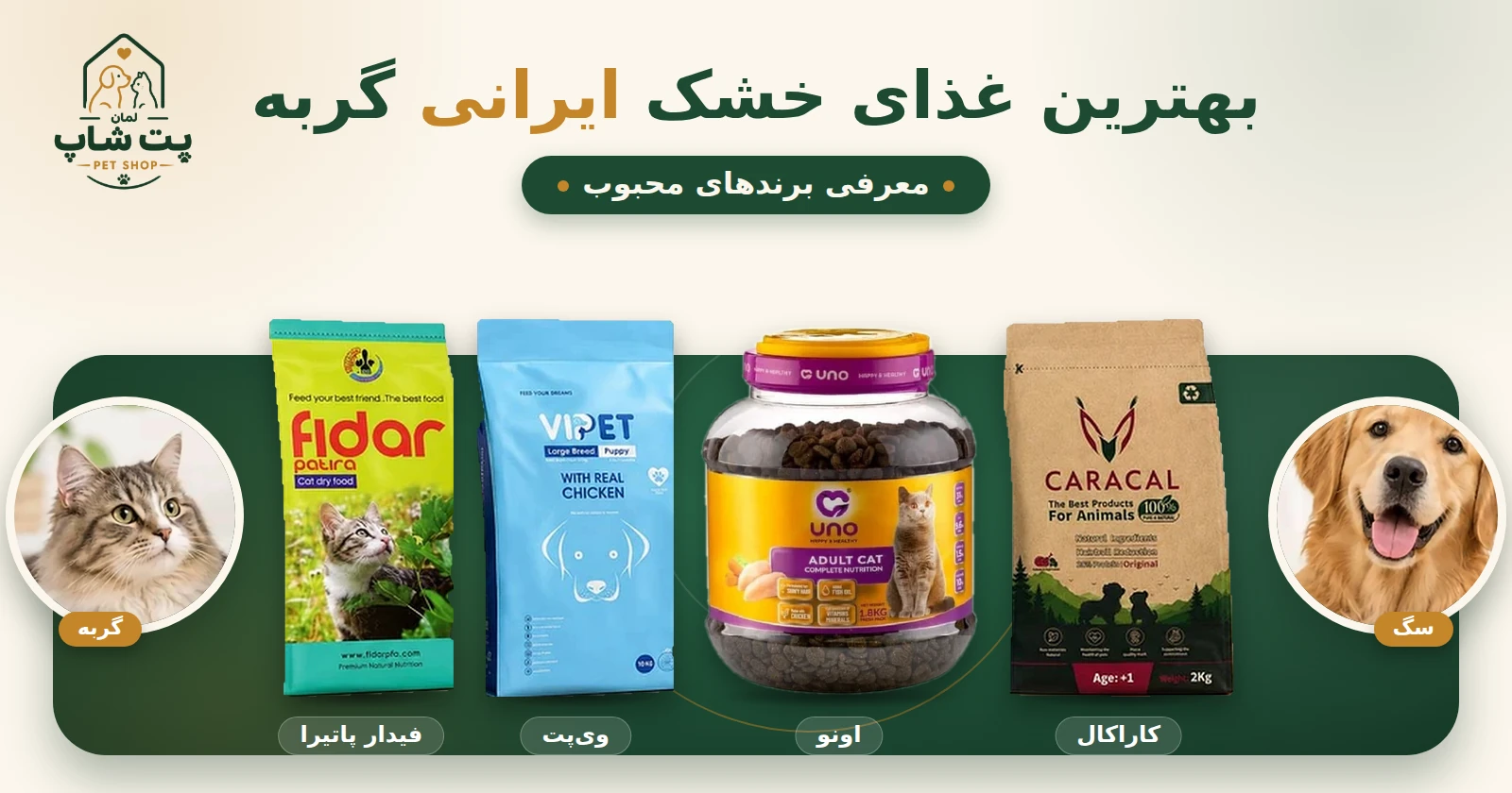 بهترین غذای خشک گربه ایرانی؛ مقایسه فیدار، مفید، وی‌پت  اونو و کاراکال