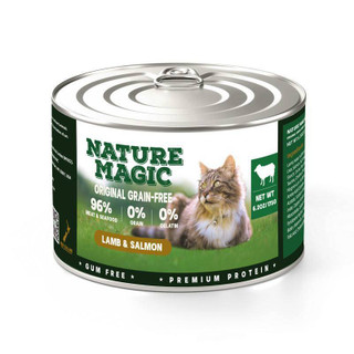 کنسرو گربه nature magic با طعم گوساله و سالمون (175gr)