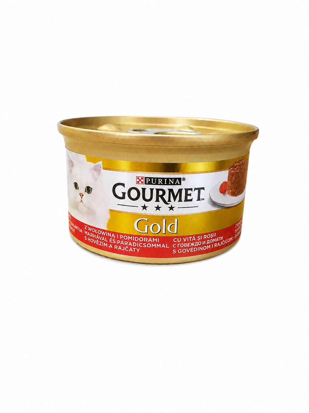 کنسرو گربه پورینا گورمت گلد پاته با طعم گوشت گاو  85 گرم | Purina Gourmet Gold Beef & Tomato Pâté