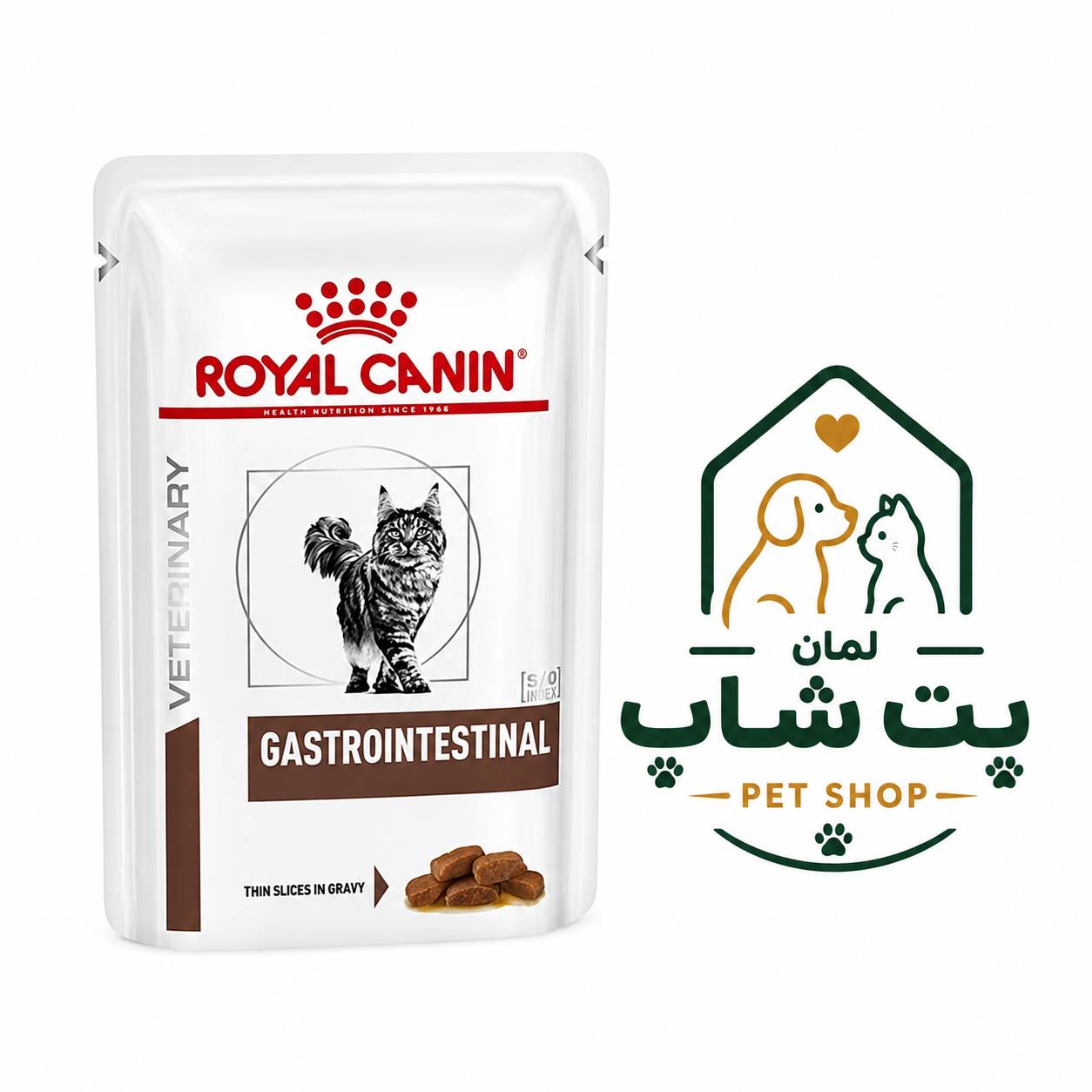 پوچ گربه گاسترو فایبر رویال کنین 85 گرم (رفع مشکلات گوارشی)