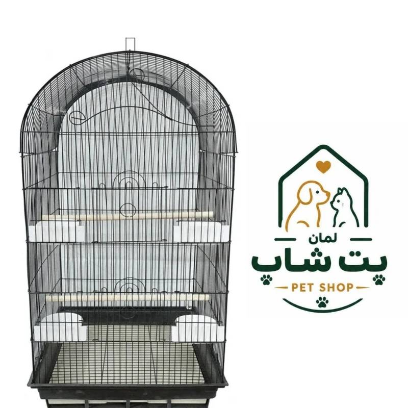 قفس بزرگ ۱ متری ریز بافت درب گاراژی به همراه ظرف آب و غذا