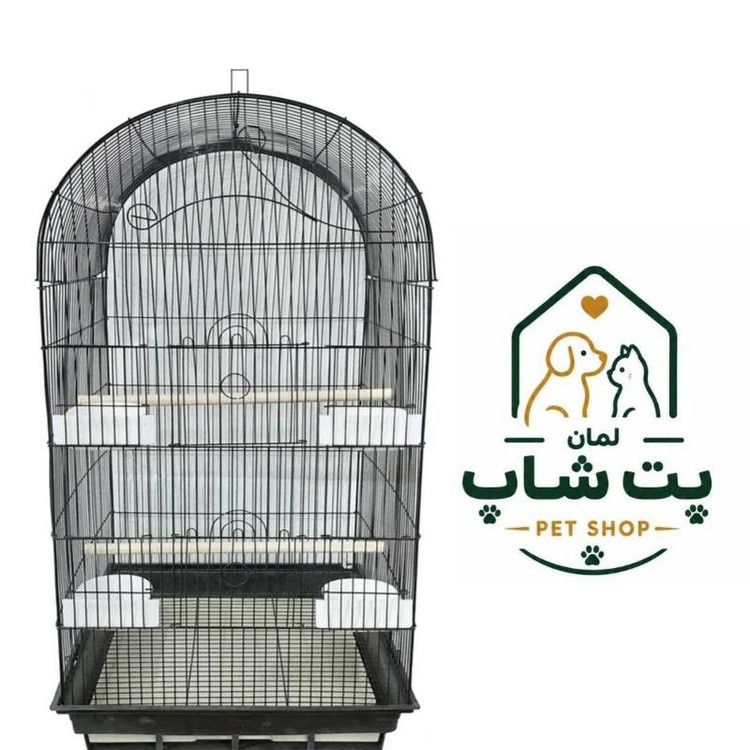 قفس بزرگ ۱ متری ریز بافت درب گاراژی به همراه ظرف آب و غذا