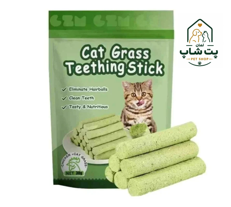تشویقی استیک گربه Cat Treat Stick Cat Grass بسته ۶ عددی