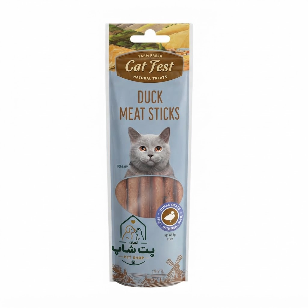 تشویقی مدادی گربه کت فست (Cat Fest) با طعم اردک