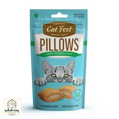 تشویقی بالشتکی گربه کت فست | Cat Fest طعم کرم مرغ 30 گرم